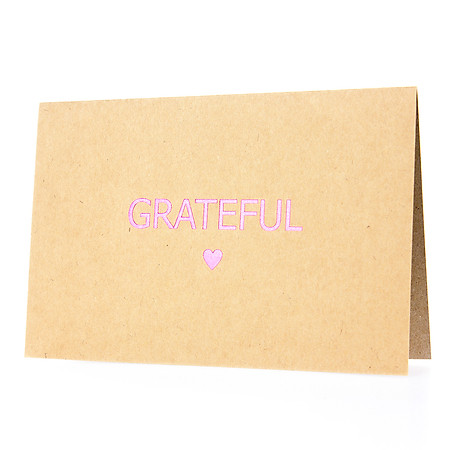 Thiệp Grateful (PGK 7) - Nâu