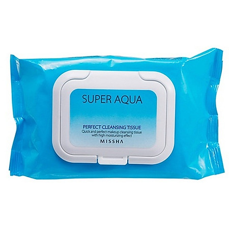 Khăn Giấy Tẩy Trang Missha Super Aqua Perfect Cleansing Tissue - E1665