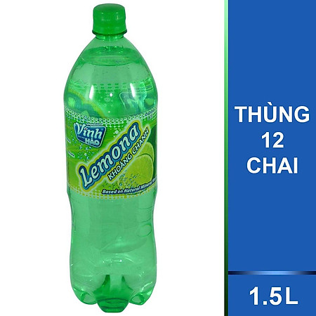 Thùng 12 Chai Nước Khoáng Chanh Lemona 1.5L