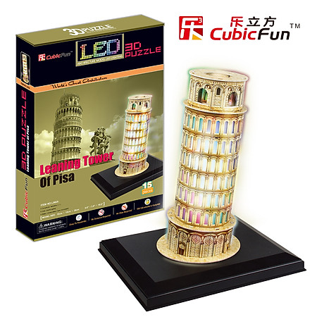 Mô Hình Giấy Cubic Fun: Pisa Tower (Đèn LED) [L502h]