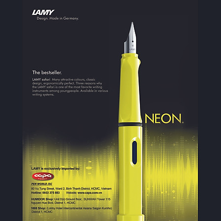 Bút Mực Cao Cấp LAMY safari Phiên Bản Đặc Biệt 013 - Màu Vàng Neon
