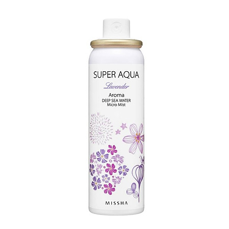 Nước Hoa Hồng Dạng Xịt Missha Super Aqua Aroma Deep Sea Water Micro Mist [Lavender] - 120ML - M1760
