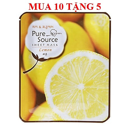 Mặt Nạ Giấy Missha Chanh Lemon Pure Source Sheet Mask - M8321