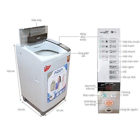 Máy Giặt Cửa Trên AQUA AQW-S90ZT (9 Kg)