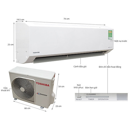 Máy Lạnh Inverter Toshiba RAS-H10G2KCV-V (1.0 HP)