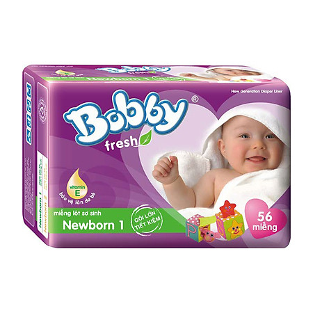 Miếng Lót Bobby Fresh Newborn 1 (56 Miếng)