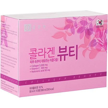 Combo Thực Phẩm Chức Năng Nước Hồng Sâm + Collagen Beauty Chong Kun Dang (Tặng 1 Hộp Nước Hồng Sâm 6 Năm Tuổi)