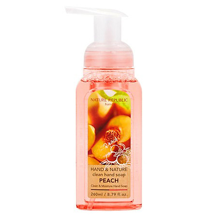 Nước Rửa Tay Nature Republic Hand & Nature Clean Hand Soap-Peach (260ml)