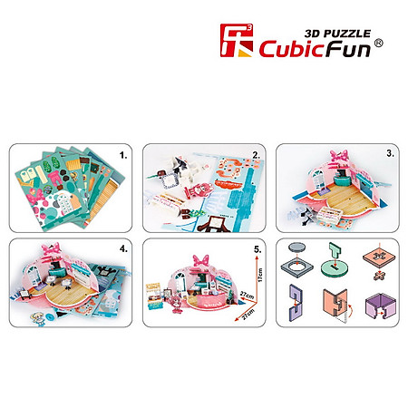 Mô Hình Giấy Cubic Fun: Dessert Shop [P624h]
