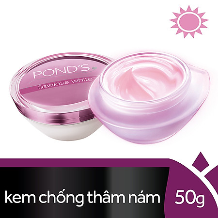 Combo Kem Pond's Trắng Không Tì Vết Ngày (50g) + Sữa Rửa Mặt Trắng Không Tì Vết (100g)