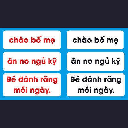 Flash Card Tiếng Việt - Cụm Từ và Câu