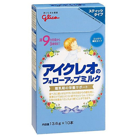 Hộp 10 Gói Sữa Công Thức Glico Icreo Follow up Milk Stick Số 9 (13.6g)