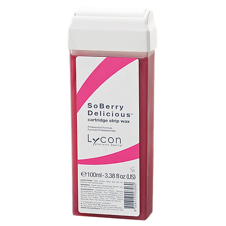 Sáp Mềm Tẩy Lông Dạng Lăn LYCON Strip Wax Cartridge SoBerry Delicious -  Hương Dâu (100ml)