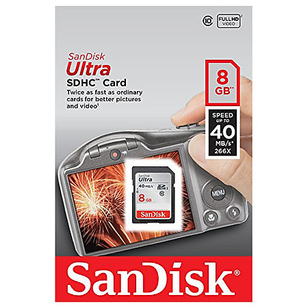 Thẻ Nhớ SDHC Ultra SanDisk 8GB  Class 10 - 40MB/s