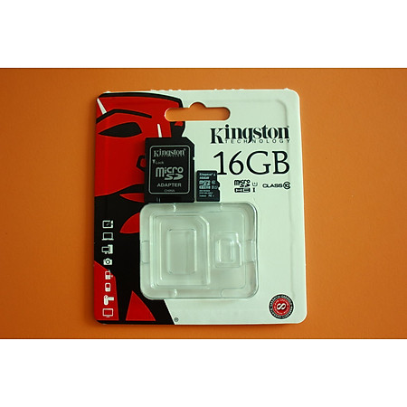 Thẻ Nhớ MicroSD Kingston 16GB Class 10 + Adapter