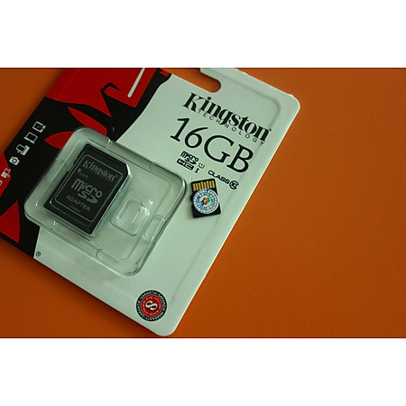 Thẻ Nhớ MicroSD Kingston 16GB Class 10 + Adapter