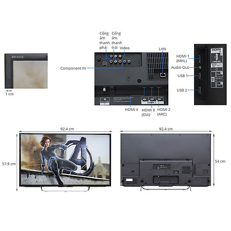 Smart Tivi LED Sony KDL-40W700C 40 inch