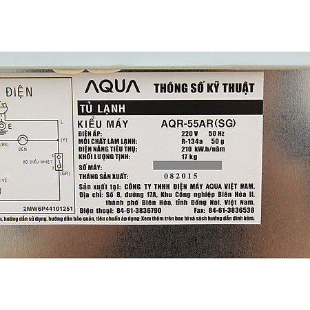 Tủ Lạnh Aqua AQR-55AR (53L)