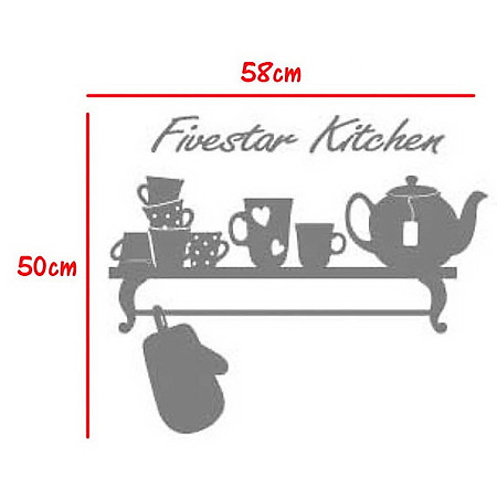 Decal Dán Tường NineWall Fivestar Kitchen DK009