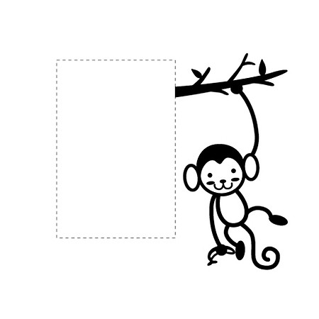 Decal Trang Trí Ổ Cắm Điện NineWall Monkey W655