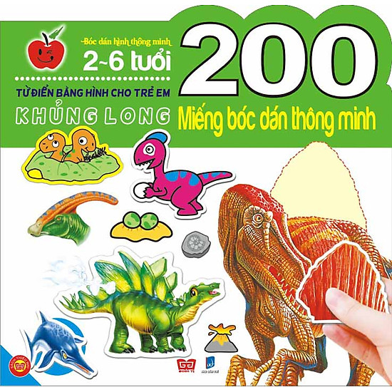 [Download Sách] 200 Miếng Bóc Dán Thông Minh- Khủng Long