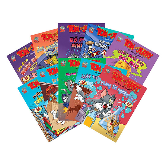[Download Sách] Combo Tom And Jerry Tô Màu Kể Chuyện (Trọn Bộ 10 Cuốn)
