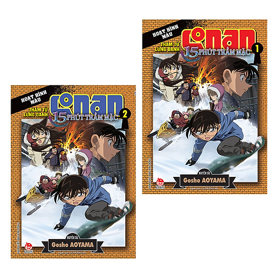 [Download Sách] Combo Thám Tử Lừng Danh Conan Hoạt Hình Màu - 15 Phút Trầm Mặc (Trọn Bộ 2 Tập )