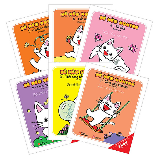 [Download Sách] Combo Ehon Nhật Bản Bé Mèo Nontan: Dành Cho Trẻ Từ 0 - 3 Tuổi - Tặng Kèm Flash Card Con Số