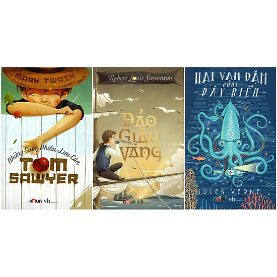 Combo Những Cuộc Phiêu Lưu Của Tom Sawyer - Đảo Giấu Vàng - Hai Vạn Dặm Dưới Biển (Đinh Tị Books)