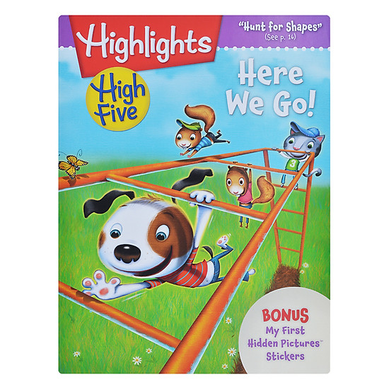 Highlights High Five International Edition - Here We Go (Bonus My First Hidden Pictures Stickers)