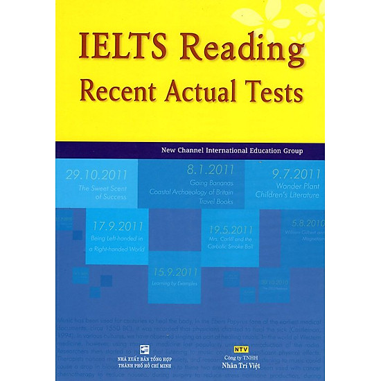 Download sách IELTS Reading - Recent Actual Tests