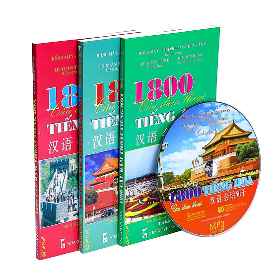 [Download Sách] Combo: 1800 Câu Đàm Thoại Tiếng Hoa (Trọn Bộ 3 Cuốn) (Kèm CD)