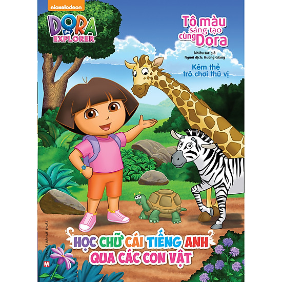 [Download Sách] Tô Màu Sáng Tạo Cùng Dora - Học Chữ Cái Tiếng Anh Qua Các Con Vật