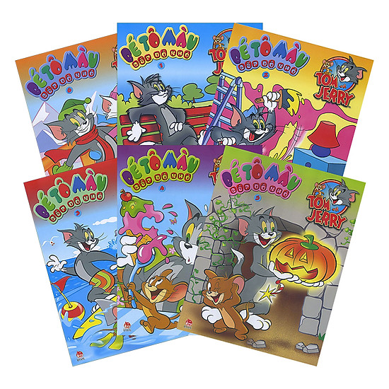 [Download Sách] Combo Tom Và Jerry - Bé Tô Màu Cấp Độ Khó (Bộ 6 Cuốn)