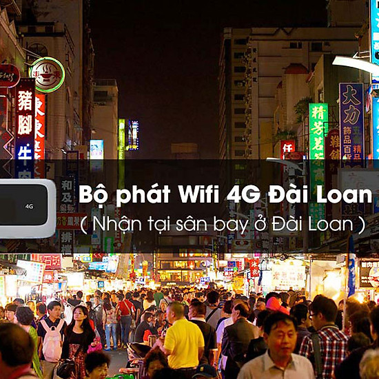 Thuê Bộ Phát Wifi 4G Đài Loan 6 Ngày