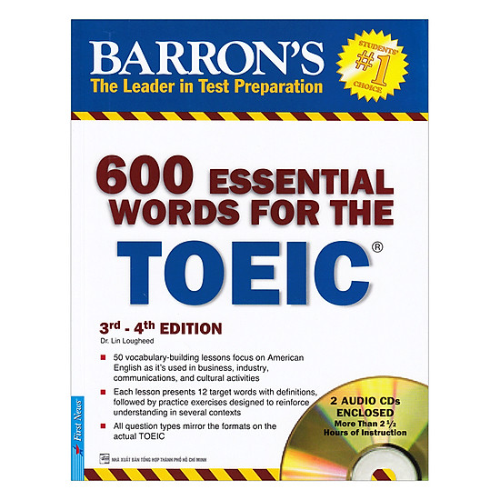 [Download Sách] 600 Essential Words For The Toeic (3rd - 4th) (Không Kèm CD) - Tái Bản