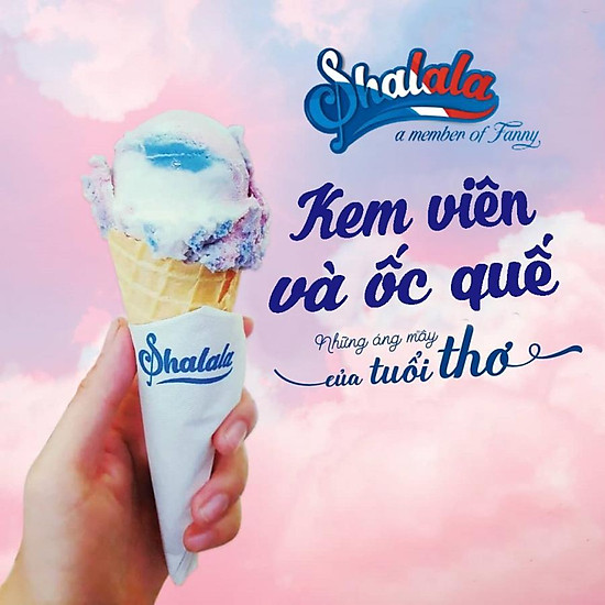 [Siêu Shock] Shalala Ice Cream - Voucher 01 Phần kem viên và ốc quế trị giá 35k, Áp Dụng 9...