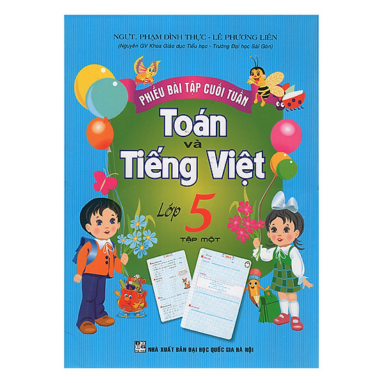 [Download Sách] Phiếu Bài Tập Cuối Tuần Toán Và Tiếng Việt Lớp 5 (Tập 1)