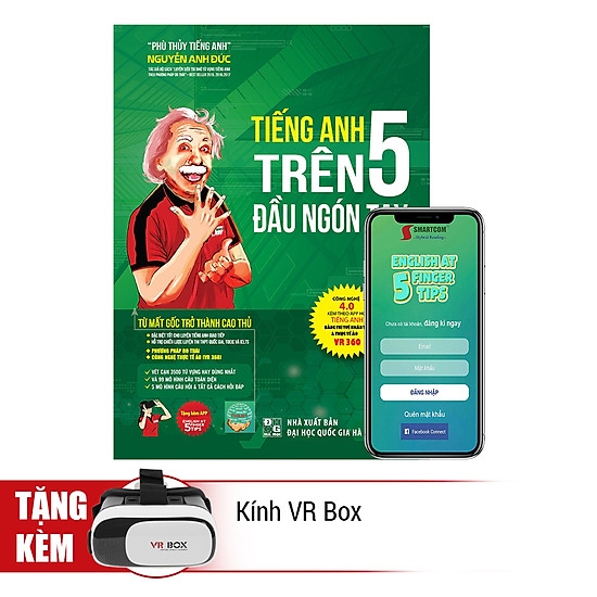 Combo Sách Tiếng Anh Trên 5 Đầu Ngón Tay (Học Kèm App 4.0) - Tặng Kèm Kính VR Box