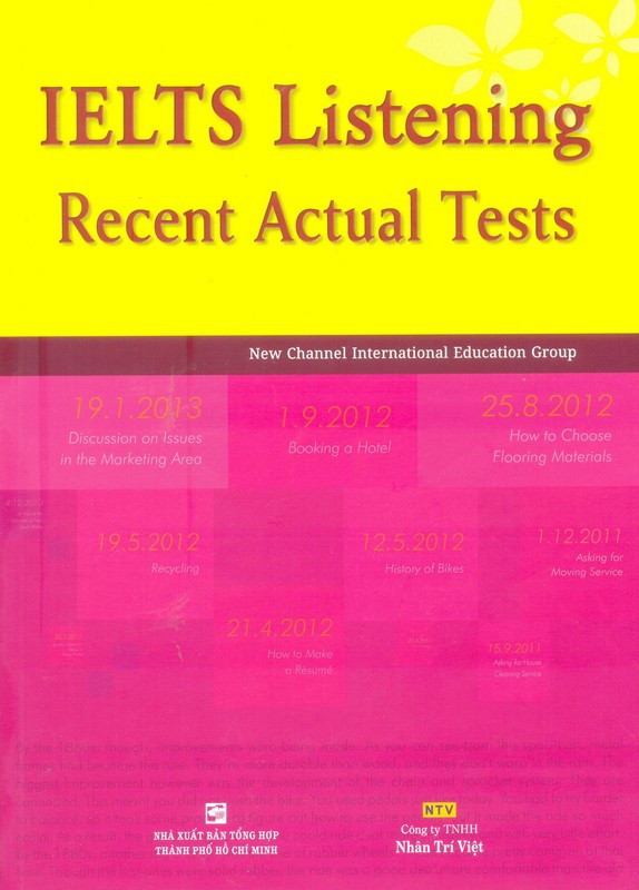 Bìa sách IELTS Listening Recent Actual Tests