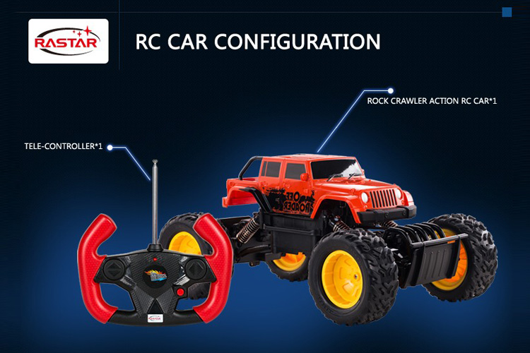 Xe đồ chơi điều khiển với Vô Lăng Rastar Rock Crawler