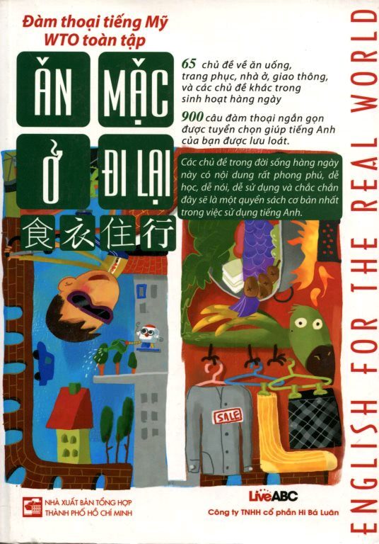 Bìa sách Đàm Thoại Tiếng Mỹ WTO Toàn Tập - Ăn, Mặc, Ở, Đi Lại (Kèm CD)
