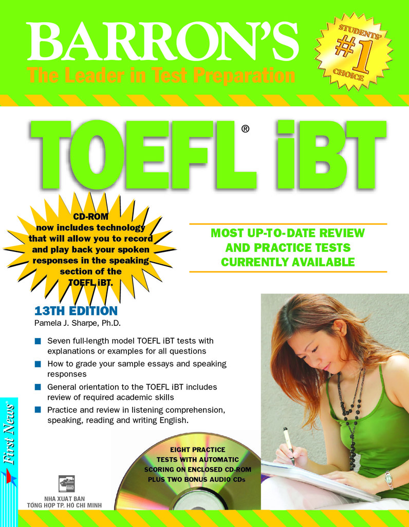 Bìa sách Barron’s TOEFL iBT 13th Edition (Kèm 3 CD)