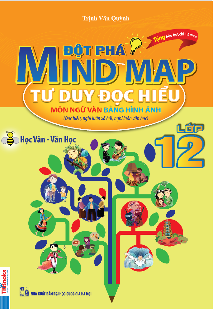 Review sách Đột Phá Mindmap – Tư Duy Đọc Hiểu Môn Ngữ Văn Bằng Hình Ảnh Lớp 12 (Tặng kèm Hộp chì 12 màu)