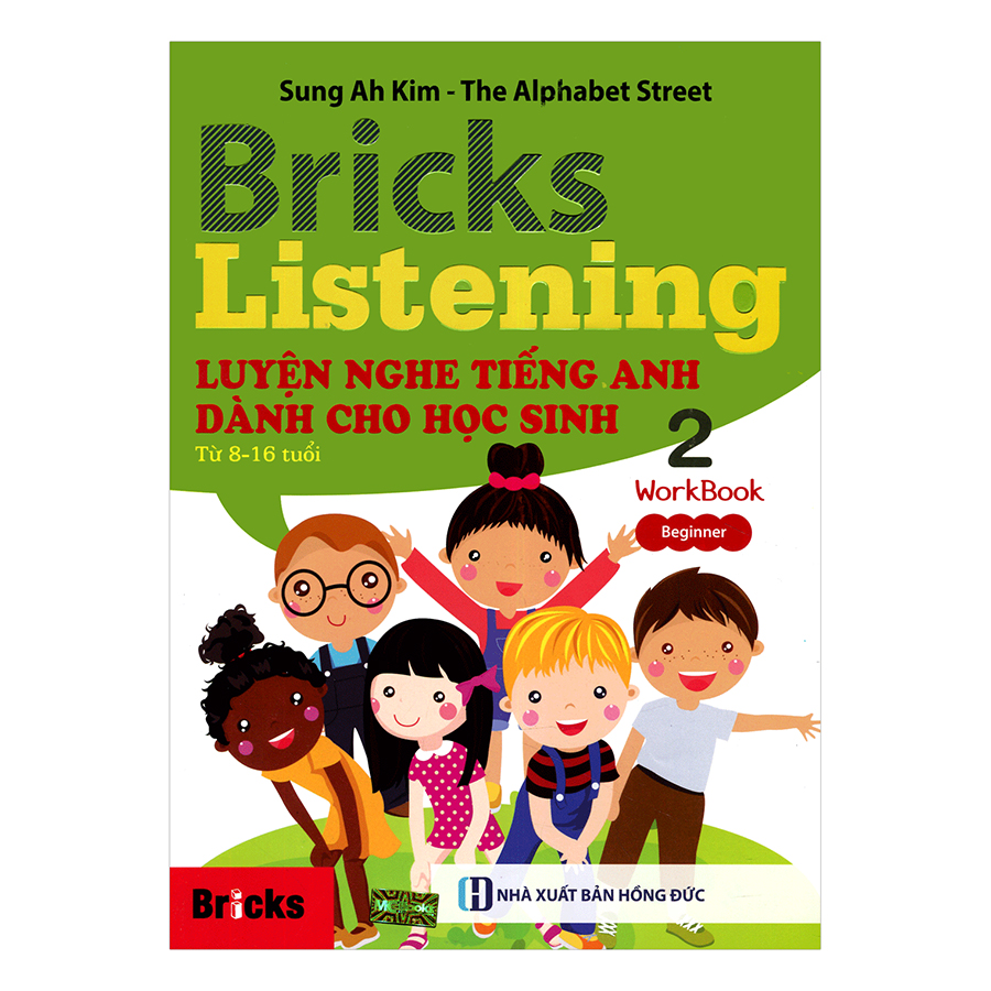 Bìa sách Bricks Listening Beginnner - Luyện Nghe Tiếng Anh Dành Cho Học Sinh Từ 8-16 Tuổi - Beginner 2