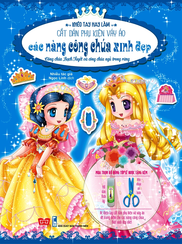 Bìa sách Khéo Tay Hay Làm - Các Nàng Công Chúa Xinh Đẹp: Công Chúa Bạch Tuyết Và Công Chúa Ngủ Trong Rừng