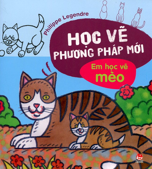 Bìa sách Học Vẽ Phương Pháp Mới - Em Học Vẽ Mèo (Tái Bản 2014)