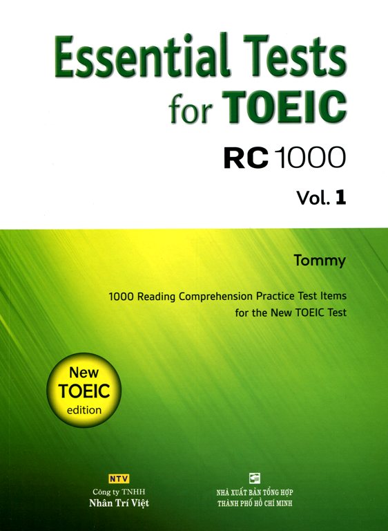 Bìa sách Essential Test For TOEIC RC 1000 Vol 1 (Không CD)