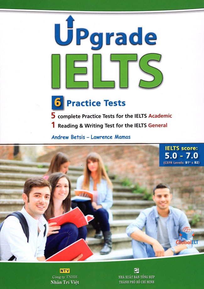Bìa sách Upgrade IELTS: 6 Practice Tests (Kèm CD)
