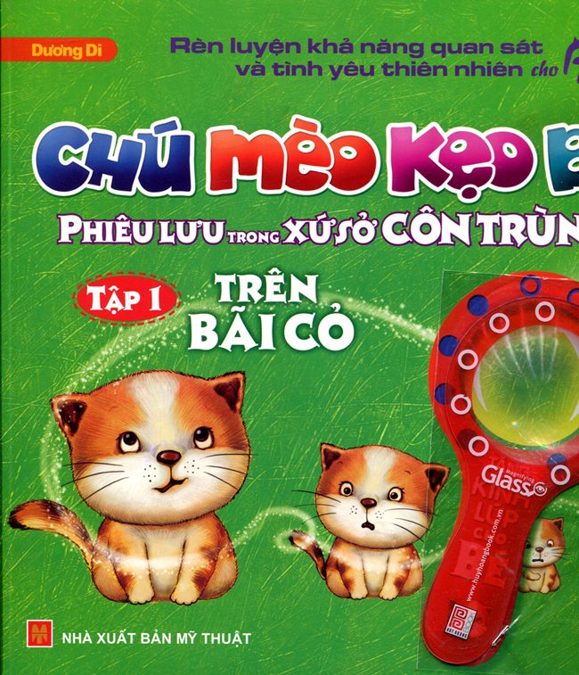 Bìa sách Chú Mèo Kẹo Bi Phiêu Lưu Trong Xứ Sở Côn Trùng (Tập 1): Trên Bãi Cỏ